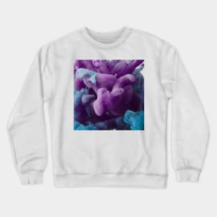 Abstract Purple and Blue Swirls of Paint Crewneck Sweatshirt